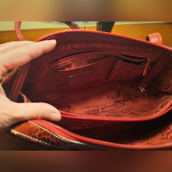 Brighton Dark Red Handbag Shoulder Satchel - Picture 3 of 9